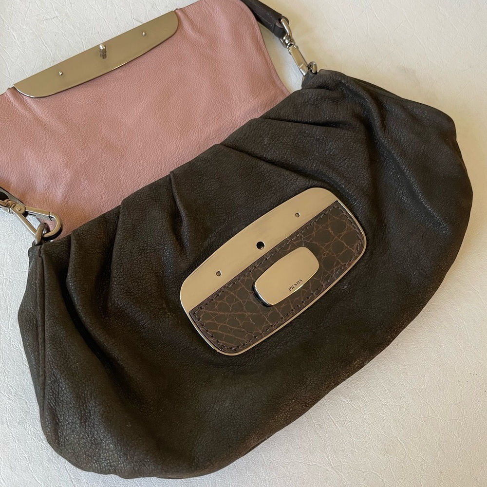 PRADA shoulder bag with beaded detail. - Picture 12 of 16